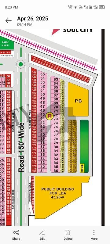 5-Marla Residential Plot For Sale In Khayaban-e-Amin Housing Society, Lahore.