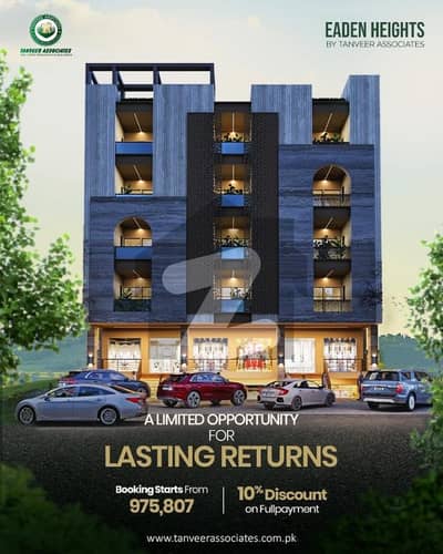 1 Bed Apartment on 30 Monthly Installments In Eden Heights. Project of TANVEER Associates.
