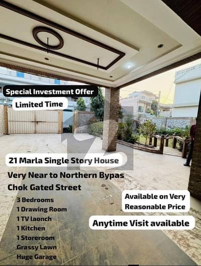 1 Kanal Single Story House For Sale Near Northern Bypass Chowk