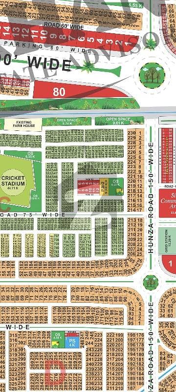 LDA City Lahore Block C 10marla Corner + 75feet road Plot available