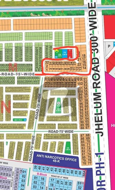 A Class 1 Kanal Residential Plot in Block M, Facing Park, Mosque and Parking, LDA City