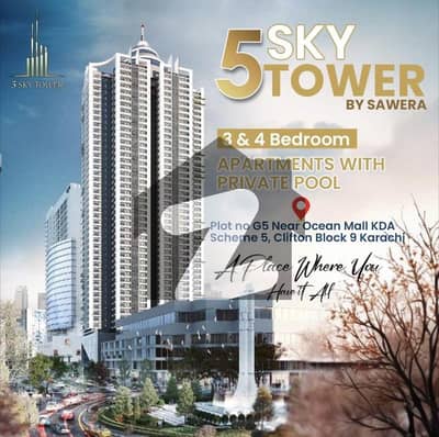Shop For Sale Sawera 5 Sky Tower, Next To Ocean Mall, Clifton Block 9, Khi.