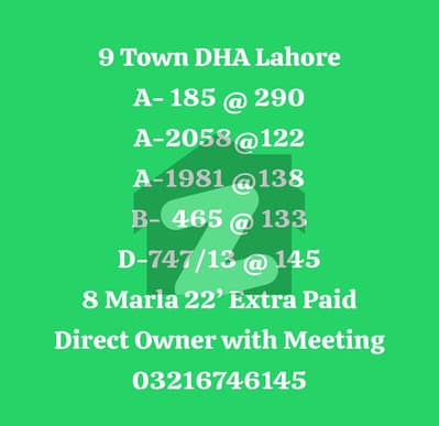 ڈی ایچ اے 9 ٹاؤن ۔ بلاک اے ڈی ایچ اے 9 ٹاؤن,ڈیفنس (ڈی ایچ اے),لاہور میں 5 مرلہ رہائشی پلاٹ 1.38 کروڑ میں برائے فروخت۔