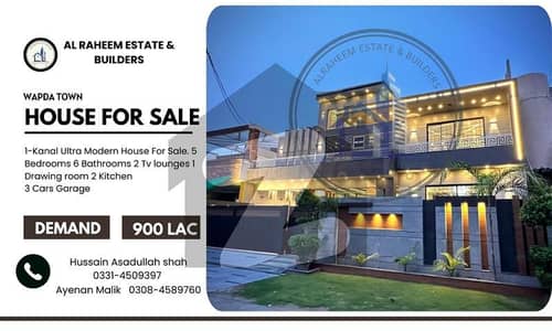 واپڈا ٹاؤن فیز 1 واپڈا ٹاؤن,لاہور میں 6 کمروں کا 1 کنال مکان 9.0 کروڑ میں برائے فروخت۔