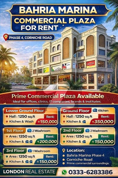 Ground floor hall 1250 sq. ft for rent