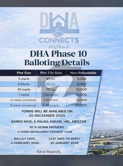 DHA PHASE 10 PLOT FILES AVAILABLE ON EASY INSTALLMENT DHA PHASE 10 PLOT FILES AVAILABLE ON EASY INSTALLMENT