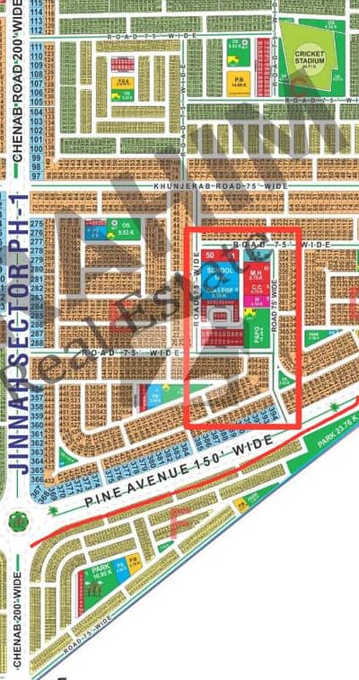 Diamond Category 1 Kanal Plot Facing Park also linked with Pine Avenue Road, Immediate Possession, LDA City