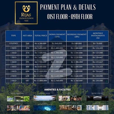 1 Bed Studio Available On Installments