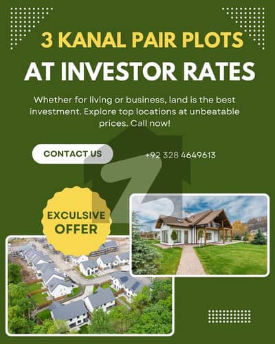 ڈی ایچ اے فیز 8 ڈیفنس (ڈی ایچ اے),لاہور میں 3 کنال رہائشی پلاٹ 16.0 کروڑ میں برائے فروخت۔