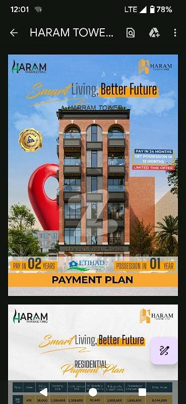 476 sft apartment front side view for sale 2 year easy instalment position in one year