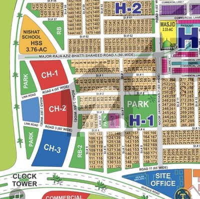 DHA Multan Top Off The Line Sector H Offer 1 Kanal Category Plot Facing 80 Fit Road Near Moosqe Near Park Direct APROCH 150fit Road