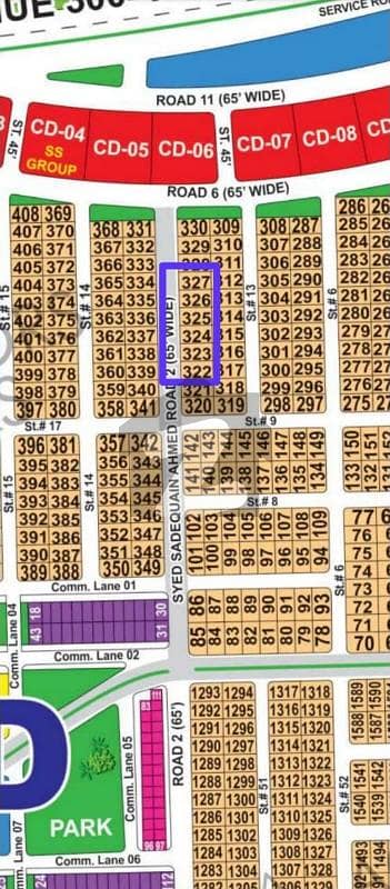 DHA Multan Sector D 1 Kanal 65ft Road Facing Residential Plot Near To Park, Masjid And Commercial. Direct Access To 300ft Road.