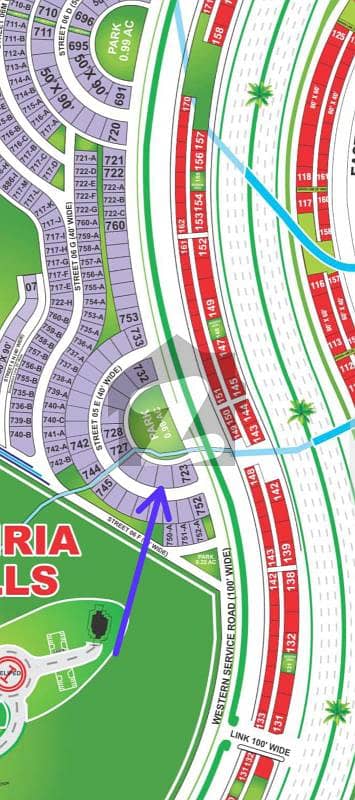 بحریہ ٹاؤن کراچی کراچی میں 1 کنال رہائشی پلاٹ 1.5 کروڑ میں برائے فروخت۔