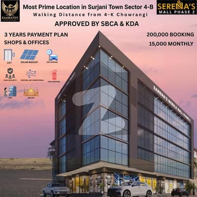Limited Commercial Shops Available | Serena Shopping Mall Near 4-K Chowrangi, Surjani Town | 10% Down Payment | Easy Installments