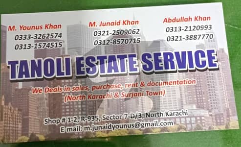 House For Urgent Sale North Karachi Sector 7 d 3 double story 36 feet road park facing