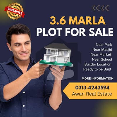 3.6 Marla Plot Available for Sale Super Hot Location   (Investment Opportunity)
