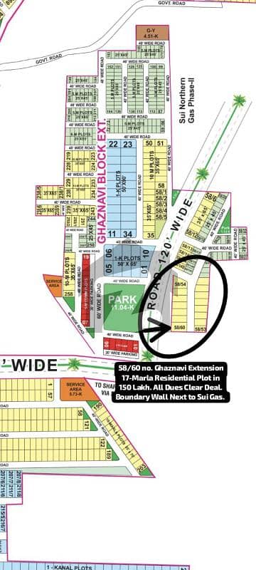 58/60 No. Ghaznavi Extension Block 17-Marla Residential Plot In 150 Lakh Final. All Dues Clear Deal. Best Location In This Price For Constructing Your Dream House In Bahria Town Lahore
