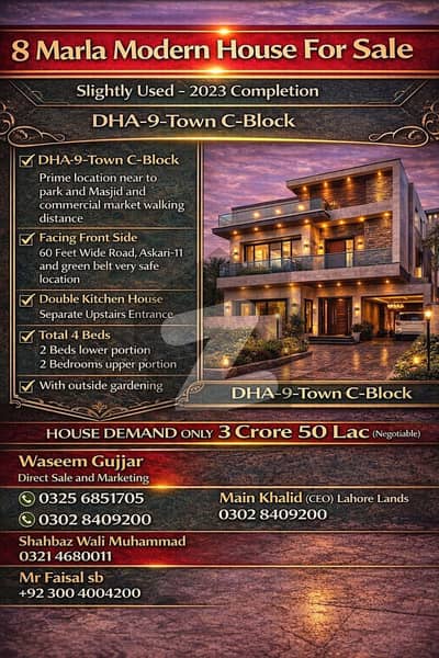 8 Marla Slightly Used House For Sale