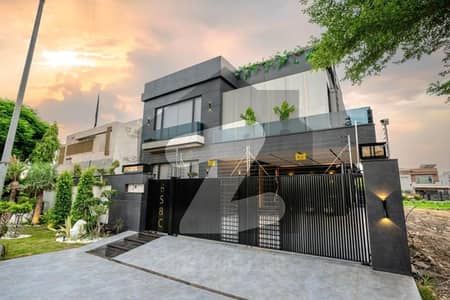 1 Kanal Top Quality Build Luxurious Beautiful Modern Design Double Height Lounge Villa With Basement For Sale In DHA Lahore Phase 6 Prime Location Near to Mosque