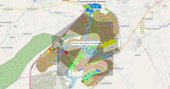 7 MARLA 60 FT ROAD OVERSEAS ENCLAVE RESIDENTIAL PLOT FOR SALE IN FAISAL TOWN PHASE 2 ISLAMABAD