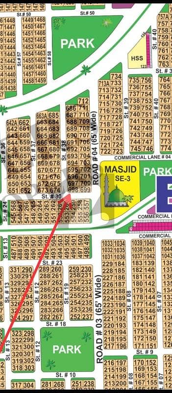 DHA Multan Sector E 1 Kanal Residential Plot Near To Park, Masjid And Commercial. Near To 150ft Road.