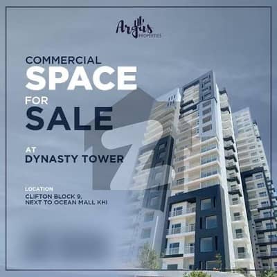 Double-Height Central AC Premium Showrooms For Sale Clifton Block 9, Karachi Next To Ocean Malll