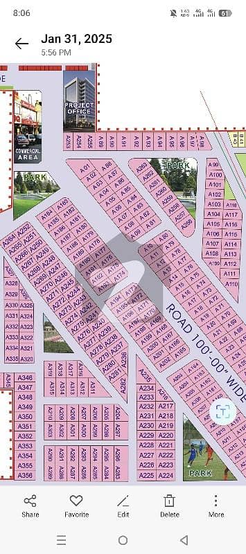 20 Marla Park Facing Plot At Very Reasonable Price