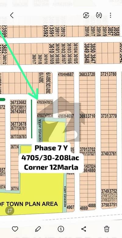 ڈی ایچ اے فیز 7 - بلاک وائے فیز 7,ڈیفنس (ڈی ایچ اے),لاہور میں 12 مرلہ رہائشی پلاٹ 2.08 کروڑ میں برائے فروخت۔