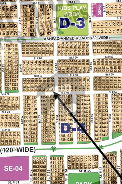 1 Kanal Corner Plot for Sale in Sector D - 1st Sector of DHA Multan Close to Zoo