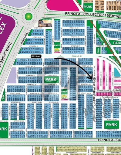 10Marla Corner Plot at 60feet Wide Road Available For Sale.
