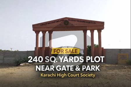 240 Sq. Yards Transfer Plot for Sale | Karachi High Court Society Scheme 33 | Near Main Gate & Park
