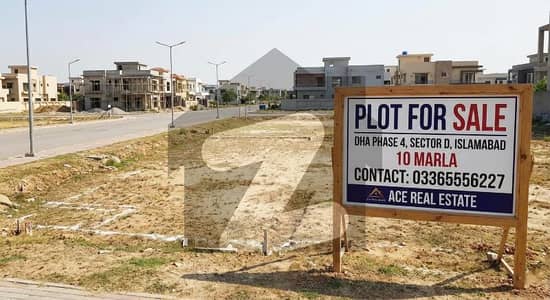 ڈی ایچ اے فیز 4 - سیکٹر ڈی ڈی ایچ اے ڈیفینس فیز 4,ڈی ایچ اے ڈیفینس,اسلام آباد میں 10 مرلہ رہائشی پلاٹ 1.75 کروڑ میں برائے فروخت۔