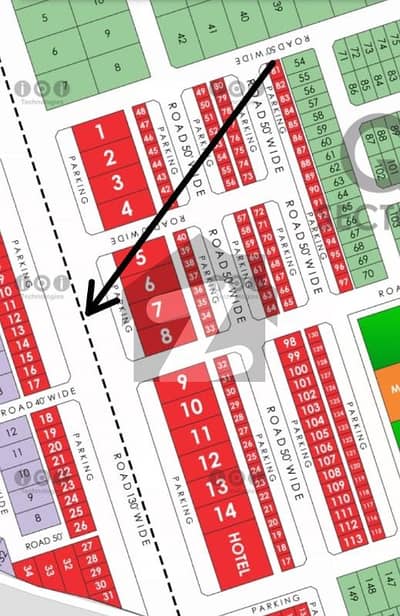 32 Marla Commercial Main Road Plot For Sale In Phase 8 DHA Lahore