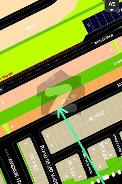 Prime 5 Marla Boulevard Plot for Sale in Sector F, Bahria Enclave ( Charges Paid )