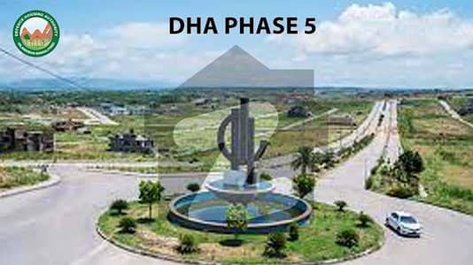 DHA Phase 5 ISB Sector A Kanal Plot Available For Sale Good Location Level Plot 120 Feet Wide Road Near To Main Gate And Park