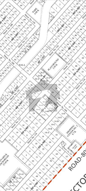 G-14/3 40x80 Pindi Face Street. 117 Lavel Plot. Near Park