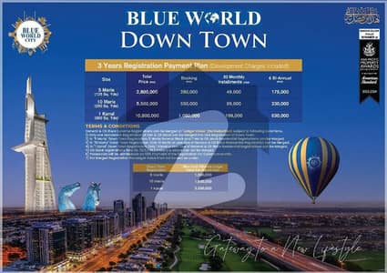 5 Marla Plot Down Town Islamabad (Blue world city)