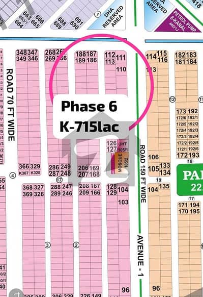PHASE 6 K BLOCK INVESTOR PRICE PLOT FOR SALE