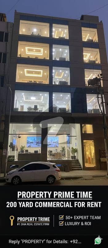 200 Sq Yard/ 10,800 Sq. Ft. Commercial Building Available For Rent Ideal for Banks & MNCs Prime Ittehad Location.