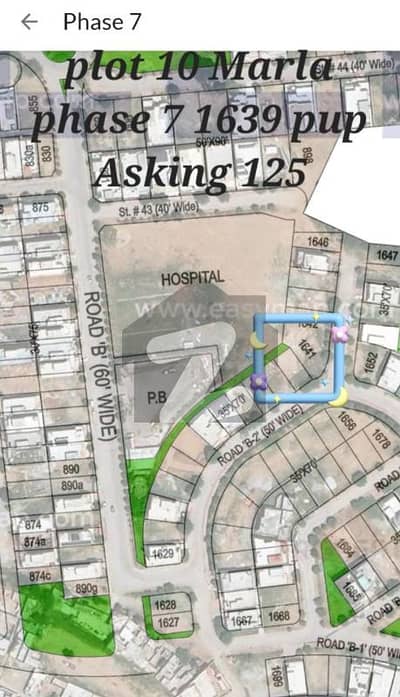 10 Marla Plot For Sale Bahriatown Phase 7