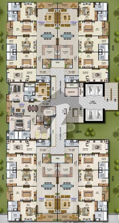 خالد بِن ولید روڈ کراچی میں 4 کمروں کا 13 مرلہ فلیٹ 7.85 کروڑ میں برائے فروخت۔