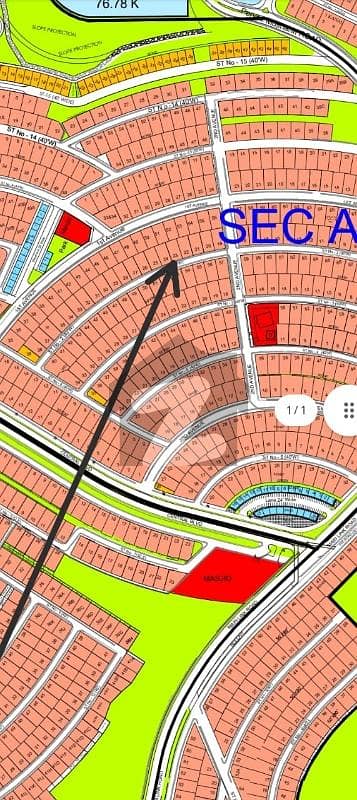 1 Kanal South Face Level Solid land Heighted Location plot Available for sale
