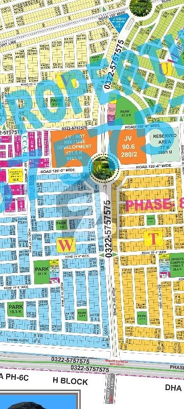 1 Kanal Prime Plot Block T Phase 8 DHA Lahore