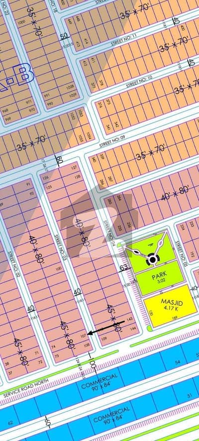 15 Marla 2nd to Corner top location plot for sale in block B Faisal Hills