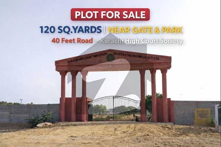 120 Sq Yards Transfer Plot For Sale | 40 Feet Road | Karachi High Court Society