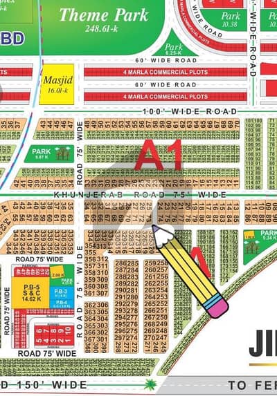 Corner 1-Kanal Prime location Plot For Sale with All Dues Paid Back to 75 feet road