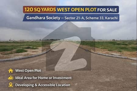 120 Sq Yards Plot For Sale | West Open | Gandhara Society Sector 21-A Karachi
