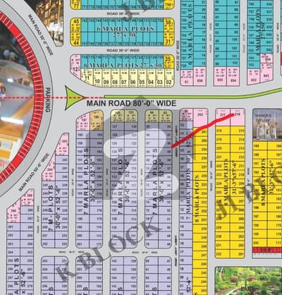 K60 super hot location 7Marla Plot for sale Al Rehman Garden phase2