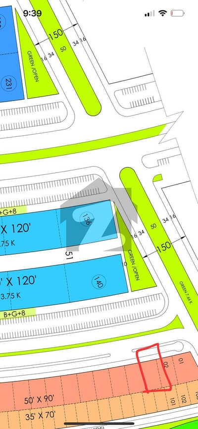 Faisal Town phase 2 Q2 block main bulevard plot No 3 1 Kanla For sale