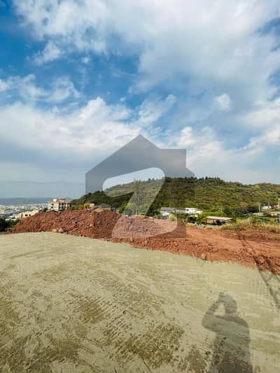 3 kanal 3 side corner hill view top farm house plot for sale